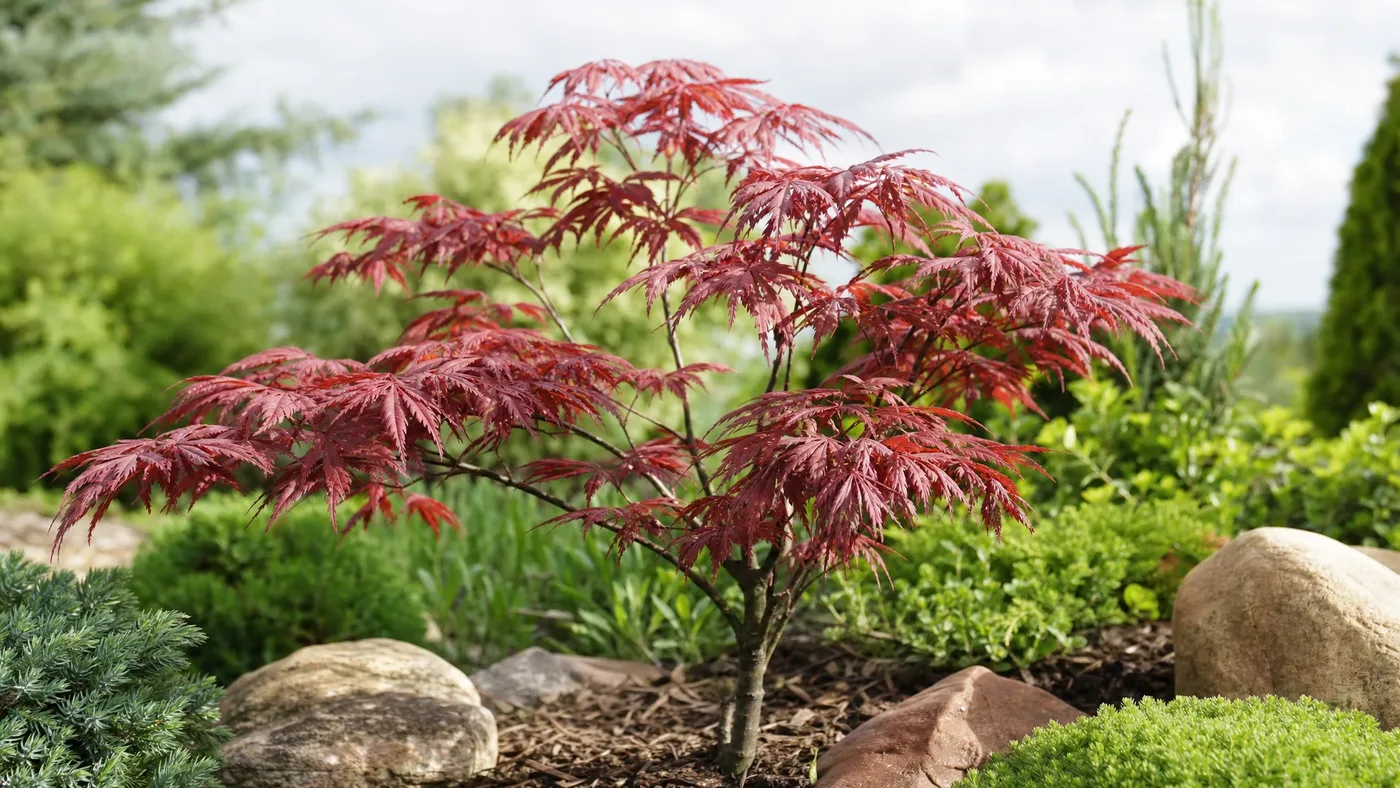 Japanese Garden Design With Red Maples