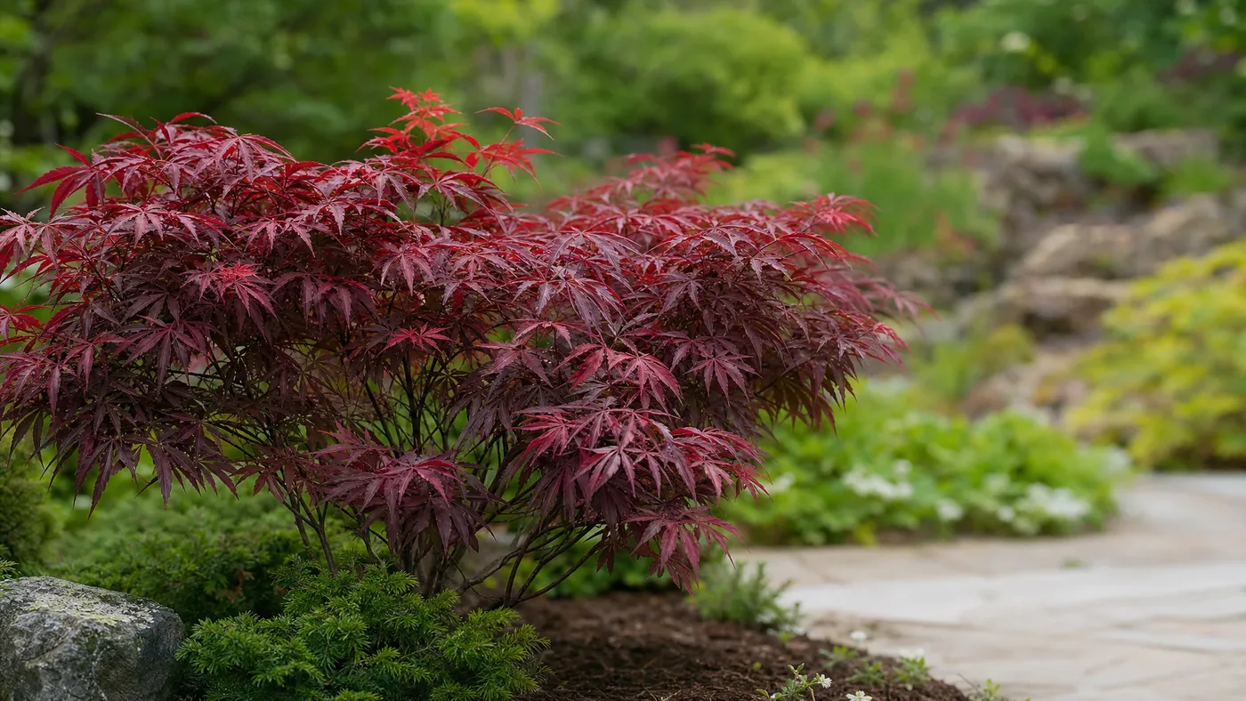 Japanese Red Maple Leaves Curling or Wilting